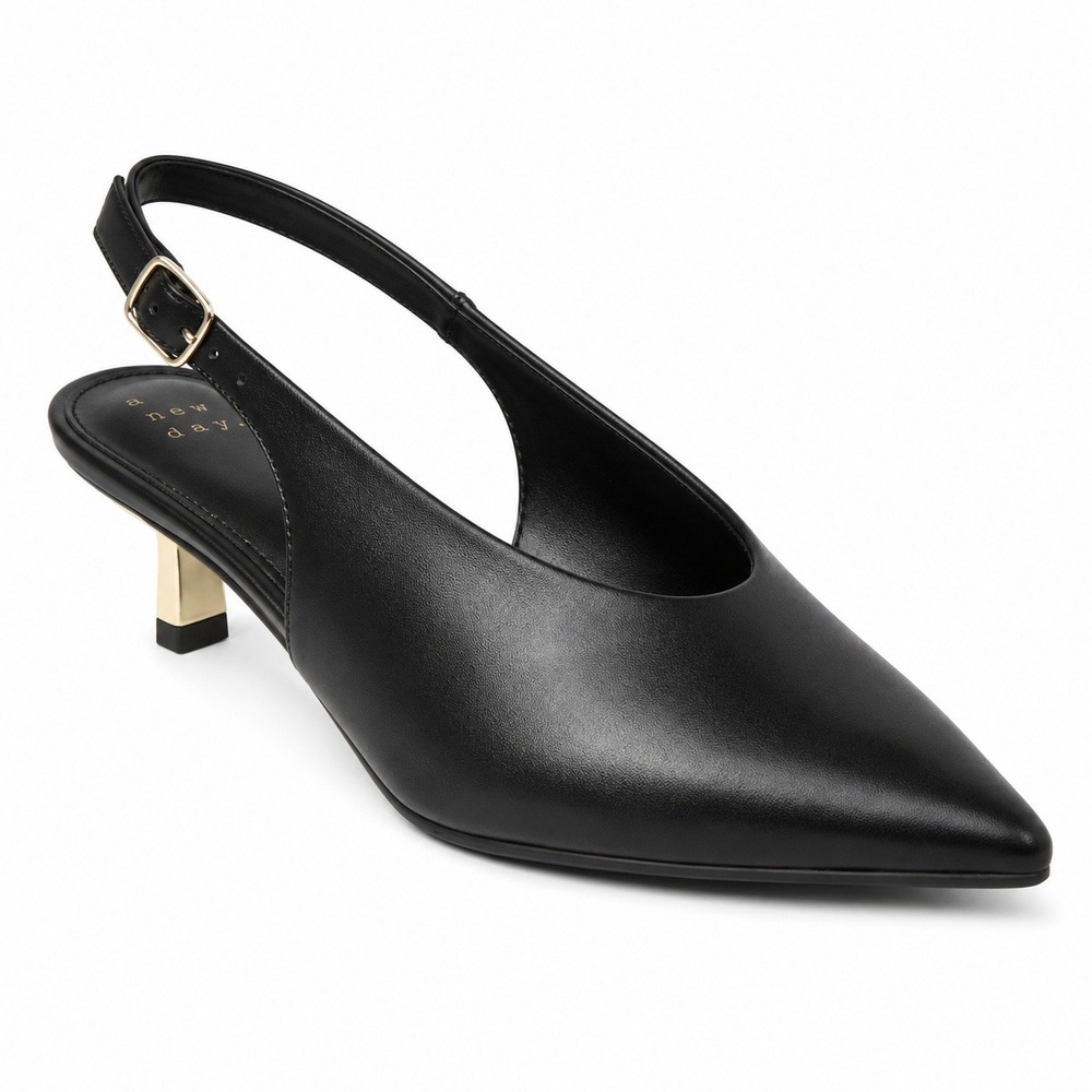 Women's A New Day Samantha Pointed Toe Heels Black Size 9 New With Tags‎